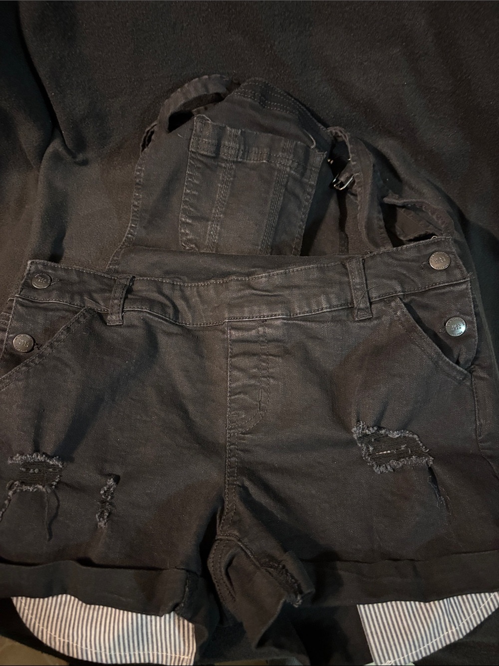 Wax Jean Denim Collection Short Overalls Womens